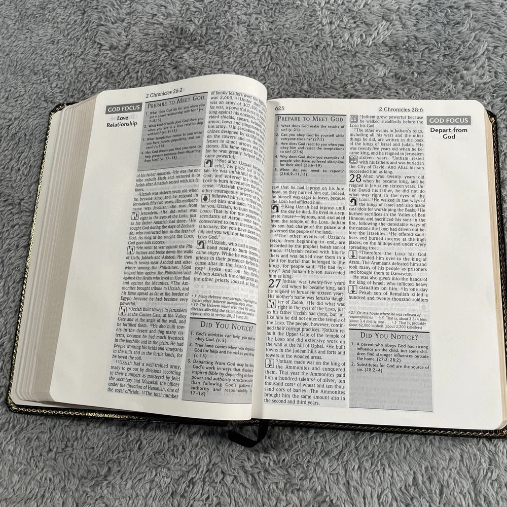 The Experiencing God Study Bible NKJV Broadman & Holman Black Genuine Leather VG